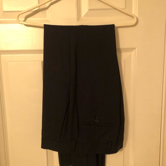 Jos a bank tailored fit navy pinstripe suit 37s - Picture 3 of 7